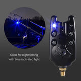 Lixada Wireless Fishing Bite Alarms Set Digital Fishing Alarm Kit LED Alarm Indicator Alert Bell Receiver Fishing Tackle bag