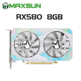 MAXSUN RX580 8G Graphics Cards AMD Radeon GDDR5 Memory Video Gaming Card RX 580 HDMI DP DVI for Desktop Computer Components