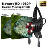 MOQCQGR 7 inch 1080P Underwater fishing Camera for fishing room,10000mAh Rechargeable Battery Fish Finder for winter ice fishing