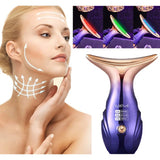 Microcurrent RF Neck Face Beauty Instrument Facial Lifting Machine EMS Face Massager Anti Wrinkle Skin Tighten Sagging Skin Care