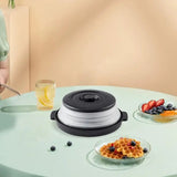 Microwave Splatter Cover Foldable Microwave Plate And Oven Cover With Bottom Multifunction Splash Guard And Steaming Tray