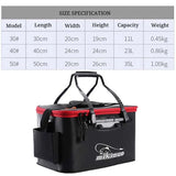 Mikanuo Fishing Bucket EVA Foldable Thickened Live Fish Box Portable Outdoor Fishing Bags Accessories 30/40/50CM