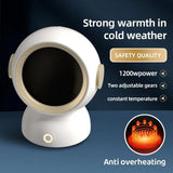 Mini Desk Heater Astronaut Shape Space Heater For Desk 1200W High Power Small Personal Heater With Thermostat Quick Heat