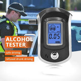 Mini Police Breathalyzer With 5 Mouth Pieces LCD Display Accurate Breath Alcohol Tester For Law Enforcement And Personal Use