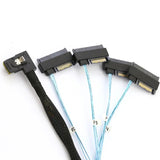 Mini SAS SFF-8087 Left Turn 4XSFF-8482 One To Four 12G High-speed Service Internal Cable