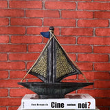 Miniature Sailing Boat Decorative Sailing Boat Model Miniature Reusable Nautical Home Decor Fishing Boat Ornament For Party