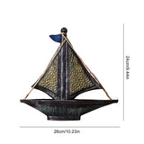 Miniature Sailing Boat Decorative Sailing Boat Model Miniature Reusable Nautical Home Decor Fishing Boat Ornament For Party