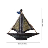 Miniature Sailing Boat Decorative Sailing Boat Model Miniature Reusable Nautical Home Decor Fishing Boat Ornament For Party