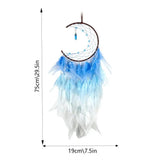 Moon Shape Dreamcatcher Led Decor Blue Dreamcatcher Handmade Led Dream Catchers Dreamcatchers Ornaments Craft For Kids Family