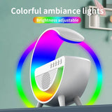 Multifunction G Light Smart RGB Bluetooth Speaker Music Rhythm Pickup Audio Support Wireless Charging With TF Card Ambient Light