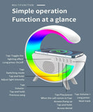 Multifunction G Light Smart RGB Bluetooth Speaker Music Rhythm Pickup Audio Support Wireless Charging With TF Card Ambient Light