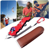 Multifunctional Fishing Line Cutter with Hand Line Clamp Tackle Hook Remover Foldable Fish Controller Built-in Design Anti-slip
