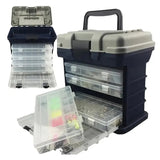 Multifunctional Fishing Tackle Box 4 Tiers Portable Lure Storage Case Tool Box Used As Fishing Kit Bench Hooks Baits Organizer