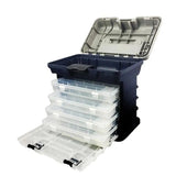 Multifunctional Fishing Tackle Box 4 Tiers Portable Lure Storage Case Tool Box Used As Fishing Kit Bench Hooks Baits Organizer