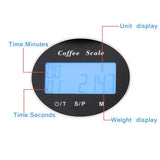 Multifunctional Food Scale with Timer Weight Tool 3kg 0.1g Coffee Scale LCD Digital Kitchen Scale Electronic Digital Scales