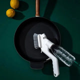 Multifunctional Kitchen Cleaning Brush Five-Piece Press Spray Tile Brush Glass Wiper Sponge Wipe Crevices Cleaning Set