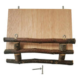 Natural Hideout For Hamster Guinea Pig Climbing Toy Wear-resistant Natural Wood Activity Platform With Wooden Ladder Fence