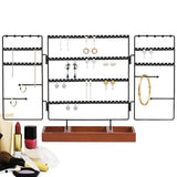 Necklace Holder Stand Bracelet Display Holder With Wooden Tray Jewelry Tower Storage Organizer For Bangles Necklaces Bracelets