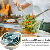 Nesting Bowls Kitchen Colander Set With Bowl Strainer Colorful Heat-Resistant Mixing Bowl Set Space Saving Nesting Mixing Bowls