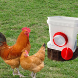 New Automatic Gravity Chicken Duck Feeder Kit Rainproof Poultry Feeder For Feed Buckets Barrel Drum Trough Reduce Spillage Mess