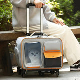 New Cat Bag Puppy Bag High Appearance Level Cat Backpack Portable Outdoor Pet Trolley Cat Carrier Conveyors And Strollers