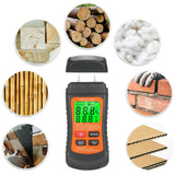 New Multifunctional Digital Wood Moisture Meter Two Needle Wall Cardboard Timber Humidity Tester Moisture Content Detector
