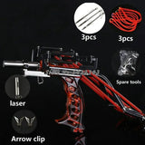 New Powerful Hunting Fishing Laser Slingshot Stainless Steel Catapult Professional Crossbow Strong Sling Shot With Rubber Band