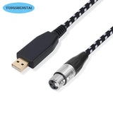 New Product with Woven Mesh Gold-plated Head USB To Canon Female Dynamic Microphone Computer Recording Cable 3m