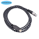 New Product with Woven Mesh Gold-plated Head USB To Canon Female Dynamic Microphone Computer Recording Cable 3m