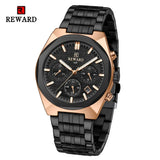 New REWARD Fashion Luxury Man's Watches Chronograph Waterproof Sport Quartz Wrist Watch Top Brand Business Wristwatches for Men