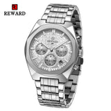 New REWARD Fashion Luxury Man's Watches Chronograph Waterproof Sport Quartz Wrist Watch Top Brand Business Wristwatches for Men