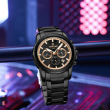 New REWARD Quartz Watches for Men Luxur Watch Stainless Steel Chronograph Luminous Waterproof Date Sport Man Wristwatch