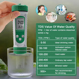 New Salinity Meter 0-199 PPt 6 in 1 PH EC TDS SALT S.G TEMP Aquarium Water Quality Meter ATC Multifunction Conductivity Monitor