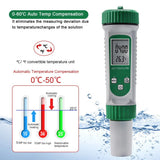 New Salinity Meter 0-199 PPt 6 in 1 PH EC TDS SALT S.G TEMP Aquarium Water Quality Meter ATC Multifunction Conductivity Monitor