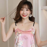 New Silk Sleep Suit Women Sexy Lace Satin Pajamas Set V Neck Hollow Out Pijama Lady's Luxurious Elegance Homewear Nightwear