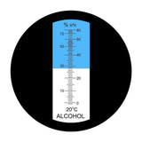 New Specialised 0-80% Alcohol Refractometer ATC Alcohol Content Tester Brew Meter Whisky Brandy Vodka Tequila Chinese Spirits