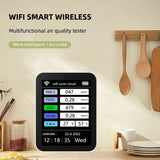 New WiFi Smart Air Quality Detector Indoor PM2.5 TVOC CO2 CH2O Gas Analyzer Thermometer Flock for Home Yoga Studio Hotel Bedroom