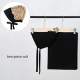 Newest Chiffon Shawl With Matching Undercap Hijab Women Pure Color Jersey Inner Caps Muslim Headband Two-Piece Scarf Set
