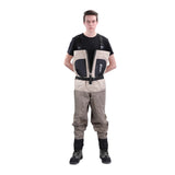 NeyGu Withered Reed Leaf Quick-Drain Waterproof fishing Wader with Front Venting Zip userful in flood，rainy snowy weather