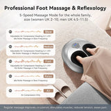 Nuaer Kneading Air Compression Electric Foot Massager Infrared With Heating and Therapy Anti-stress Health Care Gift Family