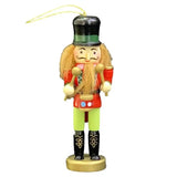 Nutcracker Figures Christmas 5Pcs Festive Collectible Puppet Pendant Wood 4.7Inch Christmas Nutcracker Pendant Ornaments