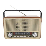 Retro wooden portable multi-band card high quality wooden Bluetooth radio.