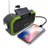 Outdoor hand-cranked solar rechargeable radio multifunctional emergency radio card Bluetooth speaker.