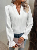 Women's Shirt Fashion V-neck Flared Sleeves