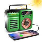 Street retro style Bluetooth audio AM/FM/WB handheld solar outdoor radio