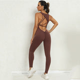Jumpsuit Women's One-piece Yoga Sleeveless Workout Clothes Running Sportswear Stretch Tight Training Wear