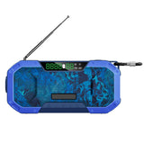 Outdoor hand-cranked solar rechargeable radio multifunctional emergency radio card Bluetooth speaker.