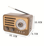 HR-31BT retro multi band radio with flashlight multifunctional Bluetooth card MP3 playback