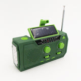 Disaster prevention emergency radio, solar powered hand charging rechargeable radio with multifunctional LED reading light
