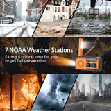 Solar powered manual power generation emergency NOAA radio 5000mah power bank display